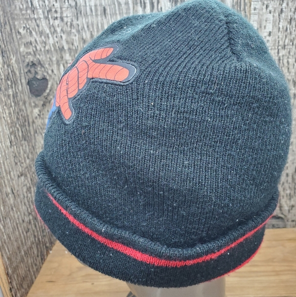 Marvel Spiderman Black Winter Beanie Hat Kids Youth One Size Fits Most Unisex - Picture 5 of 7